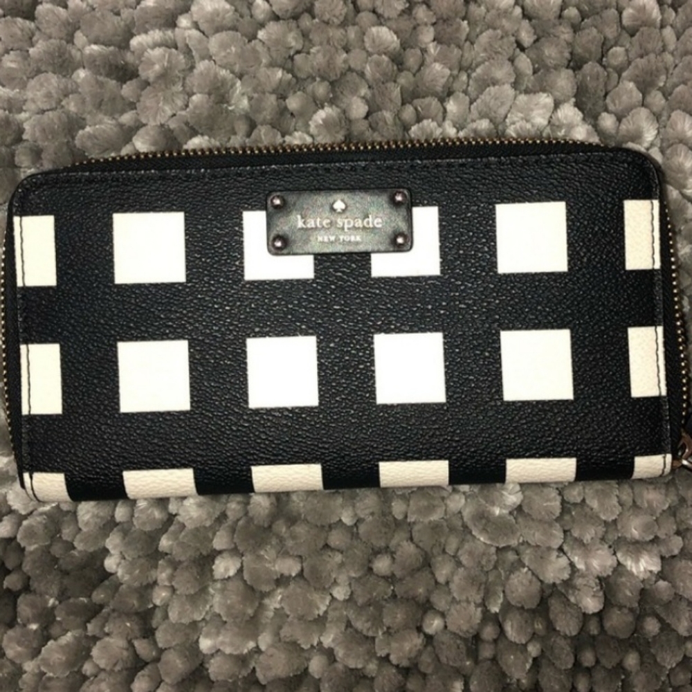 Kate Spade Grove Street Popart Checkered Wallet